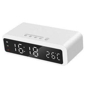 LED탁상시계 자명종 무소음알람 디지털 전자탁상 LED 무드등 알람시계 고속 무선충전기