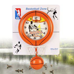 벽걸이시계 무소음 디지털 인테리어 코너 벽시계 아이방 시계 스포츠 농구 오렌지