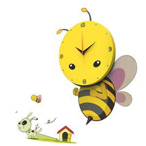 벽걸이시계 무소음 디지털 인테리어 코너 데코시계 아이방 인테리어 벽 똥침꿀벌