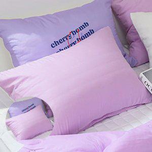 베겟잎 누빔 미니 타올 아기 여름 겨울 광목 호텔식   방수 곰곰 모달 베개커버 퍼플