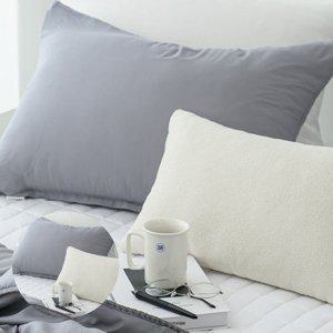 베겟잎 누빔 미니 광목 호텔식   방수 솜사탕 모달 베개커버 그레이 베개솜 별매