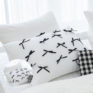 베겟잎 누빔 미니 광목 호텔식   방수 솜사탕 모달 베개커버 화이트 베개솜 별매