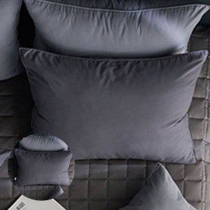 베겟잎 누빔 미니 광목 호텔식   방수 내추럴 비비드 베개커버 차콜 베개솜 별매