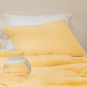 베겟잎 누빔 미니 광목 호텔식   방수 포포 60수 순면 배게커버 머스타드