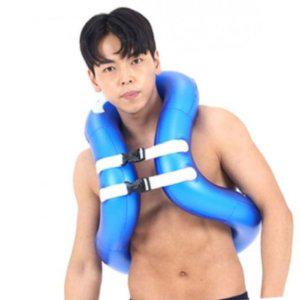 아기목튜브 암링자켓 구명조끼 수영장 캐릭터 어깨 스윔베스트 AIR 80KG 블루