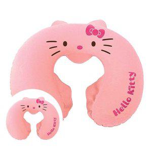 여행용목베개 기내용 비행기 목배게 에어펌프 여행용 목쿠션사나디 헬로키티 목베개
