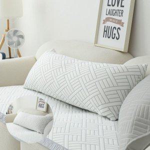 롱쿠션 긴베개 바디쿠션 필로우 엘리오 듀라론 3중직 냉감 화이트 커버 솜 미포함