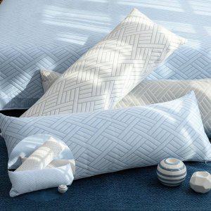 롱쿠션 긴베개 롱베개 바디쿠션 바디필로우 엘리오 듀라론 3중직 냉감 블루 솜포함