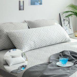 롱쿠션 긴베개 롱베개 바디쿠션 바디필로우 엘리오 듀라론 3중직 냉감 화이트 솜포함