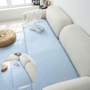 커버 매트 돌 덮개 토퍼   리폼 천갈이소파패드 듀라론 3중직 3인용 블루