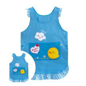 바리스타앞치마 미용 카페 네일아트 원피스 미용사 일회용 주방 교사용앞치마 파랑