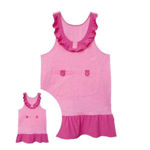 바리스타앞치마 카페 네일아트 원피스 미용사 일회용 주방 교사용 프릴앞치마 핑크