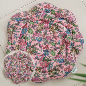 메모리폼 식탁의자 에어 키높이 사무실 방석 로즈 퀼팅 논슬립 인테리어방석 핑크