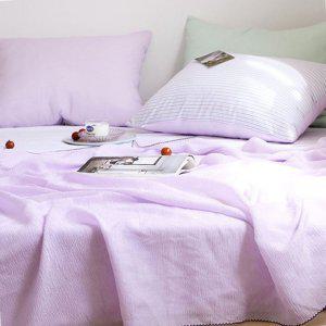 홑이불 여름 냉감 간절기 얋은 캠핑 파르페 리플 순면 여름 홑이불 슈퍼싱글 SS 블루베리