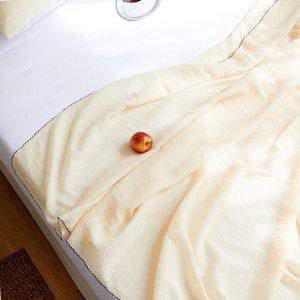 홑이불 여름 냉감 간절기 얋은 캠핑 파르페 리플 순면 여름 홑이불 슈퍼싱글 SS 레몬