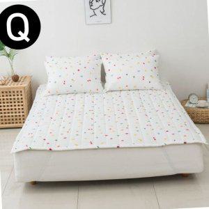 사계절이불 먼지없는 겨울 파인애플 여름 밴딩패드 퀸 Q 화이트