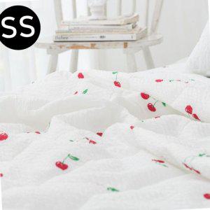 사계절이불 먼지없는 겨울 체리 시어서커 여름 이불 슈퍼싱글 SS 화이트