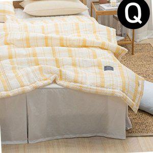 사계절이불 먼지없는 겨울 샤브레 여름 간절기 이불 퀸 Q 옐로우
