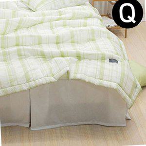 사계절이불 먼지없는 겨울 샤브레 여름 간절기 이불 퀸 Q 올리브 그린