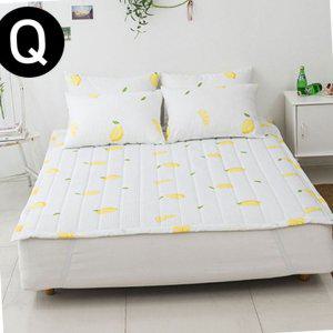 사계절이불 먼지없는 겨울 레몬 여름 밴딩패드 퀸 Q 화이트