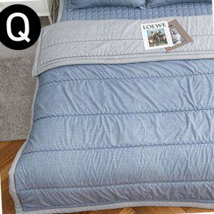 사계절이불 먼지없는 겨울 솔트 소프트마이크로 간절기 이불 퀸 Q 블루
