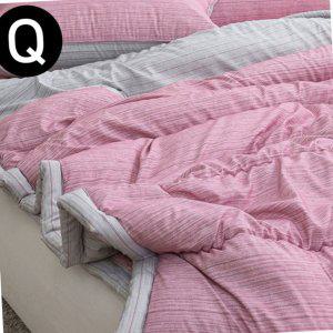 사계절이불 먼지없는 겨울 드리즐 소프트마이크로 간절기 이불 퀸 Q 핑크