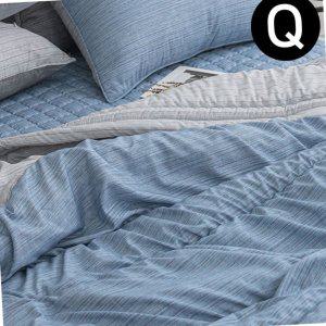 사계절이불 먼지없는 겨울 드리즐 소프트마이크로 간절기 이불 퀸 Q 블루
