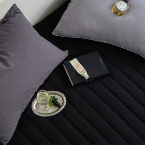 침대커버 팬션 여행용 침구 여름 매트 레이 누빔 매트리스커버 패밀리 F 블랙