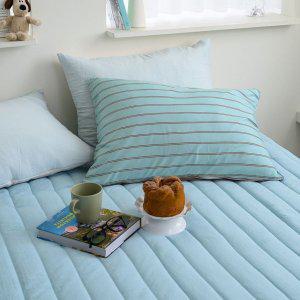 침대커버 팬션 여행용 침구 여름 매트 레이 누빔 매트리스커버 패밀리 F 민트 침대