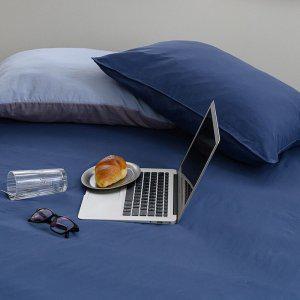 침대커버 팬션 여행용 침구 여름 매트 레이 홑 매트리스커버 퀸 Q 네이비 침대