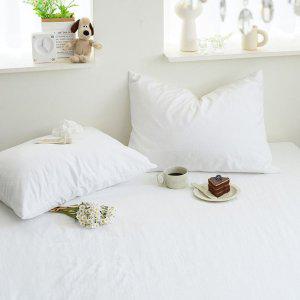 침대커버 팬션 여행용 침구 여름 매트 레이 홑 매트리스커버 퀸 Q 화이트 침대