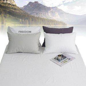 침대커버 팬션 여행용 침구 매트샤이니 40수 순면 홑 매트리스커버 패밀리 F 화이트