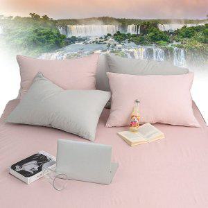 침대커버 팬션 여행용 여름 매트 샤이니 40수 순면 홑 매트리스커버 킹 K 핑크베이지