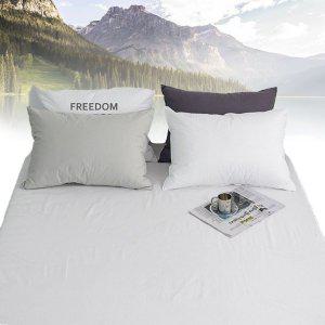 침대커버 팬션 여행용 침구 여름 매트 샤이니 40수 순면 홑 매트리스커버 킹 K 화이트