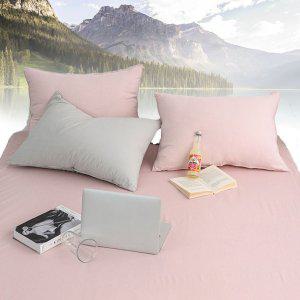 침대커버 팬션 여행용 여름 매트 샤이니 40수 순면 홑 매트리스커버 퀸 Q 핑크베이지