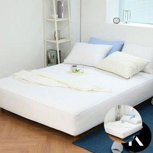 침대커버 팬션 여행용 중대형 침구 여름 매트숨쉬는 생활방수 매트리스커버 킹 K 화이트