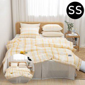 슈퍼싱글침구세트 침구 샤브레 여름 간절기 이불 베개커버 SS 옐로우 베개솜 별매