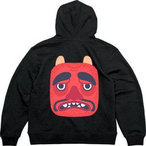 기모후드집업 뒷면 뿔난도깨비 귀신그림 다양한색상 전사이즈