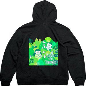 기모후드집업 뒷면 SAVE THE FOREST그림 다양한색상 전사이즈