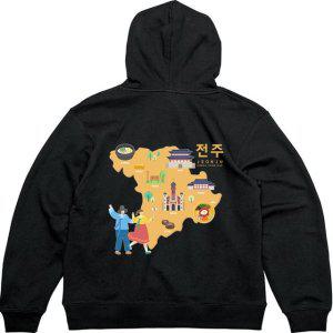 기모후드집업 뒷면 풍남문 전주 한옥마을그림 다양한색상 전사이즈