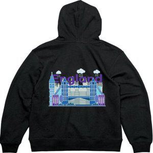 기모후드집업 뒷면 ENGLAND 영국그림 다양한색상 전사이즈