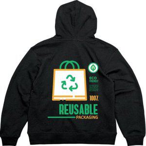 기모후드집업 뒷면 재사용가능한 포장지그림 다양한색상 전사이즈