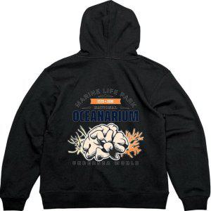 기모후드집업 뒷면 마린라이프파크 바다그림 다양한색상 전사이즈