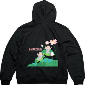 기모후드집업 뒷면 부처님 불교 Buddhism그림 다양한색상 전사이즈