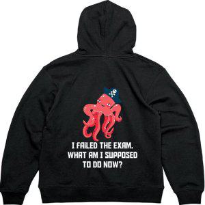 기모후드집업 뒷면 해적 문어 해골 모자그림 다양한색상 전사이즈