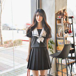반팔 교복코스프레 블랙 교복몰 코스프레의상 코