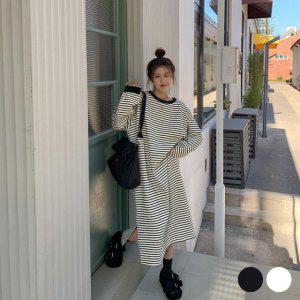 빅사이즈 겨울원피스 스트라이프원피스 가을원피스