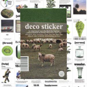 다꾸스티커북 코디 빈티지 감성 소품 라벨 50매 그린