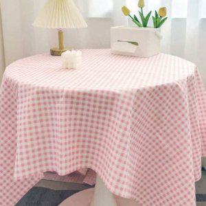 테이블보 식탁보 사각 원형 협탁 식탁보 (핑크) DP61548