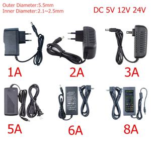 전원 어댑터 공급 2.1~2.5mm*5.5mm LED 조명 변환 AC110V/220V DC 5V 12V 24V 충전기 1A 2A 3A 4A 6A 10A 스트립 CCTV용